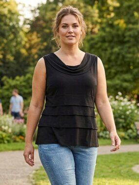 Joseph Ribkoff Sleeveless Layered Blouse